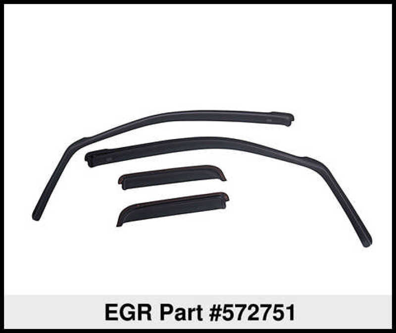 EGR 09+ Compatible with Dodge Ram Pickup Crew Cab In-Channel Window Visors Set of 4 (572751) 572751