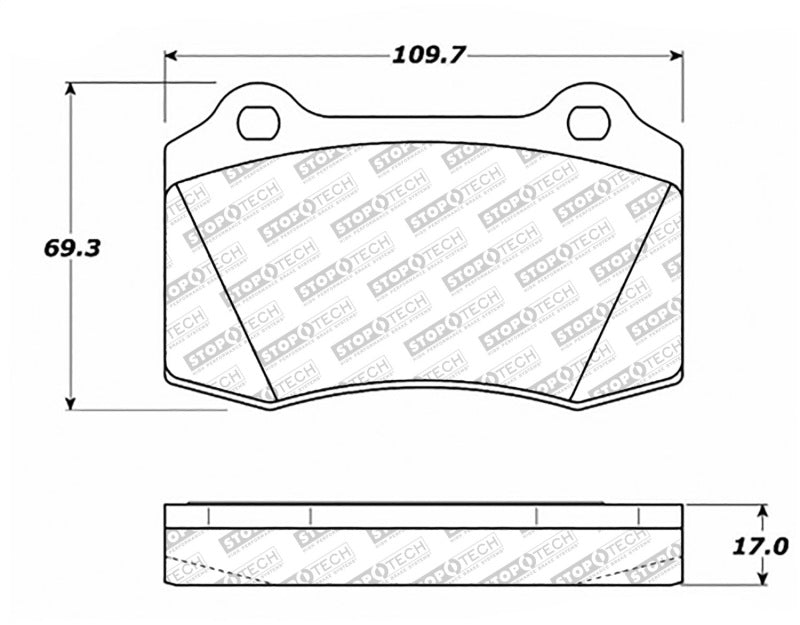 StopTech Street Select Brake Pads w/Hardware Front/Rear 305.0592