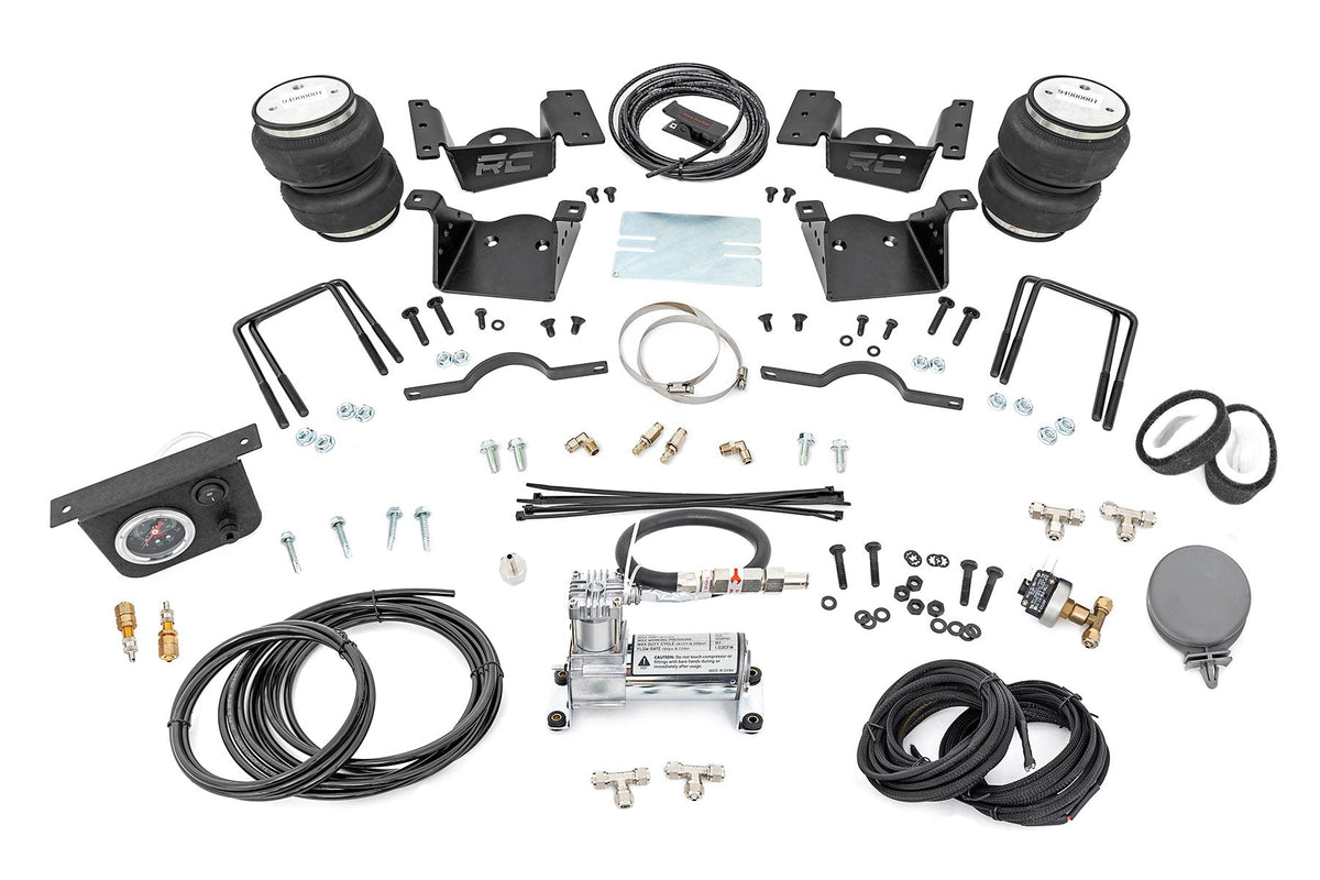 Rough Country Air Spring Kit W/Compressor 0-7.5" Lift Fits Chevy/GMC 2500HD/3500HD (11-19) 10007C