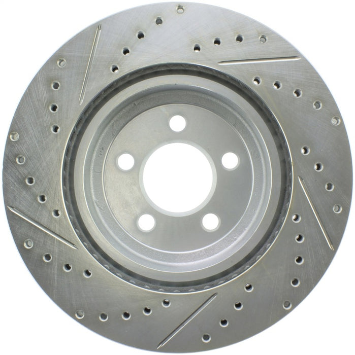 StopTech Select Sport 10-14 Compatible with Dodge Challenger Drilled and Slotted Front Left Brake Rotor 227.63061L