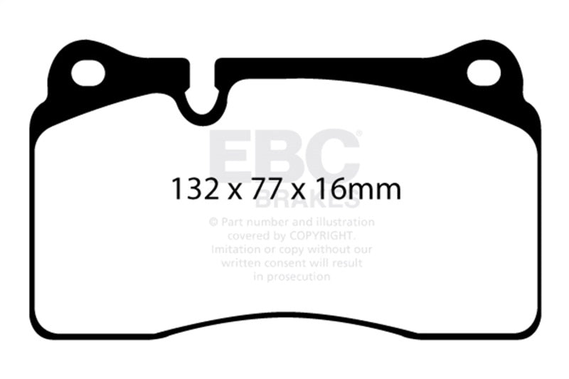 EBC Racing 04-12 Aston Martin DB9 5.9L RP-X Front Brake Pads DP82070RPX