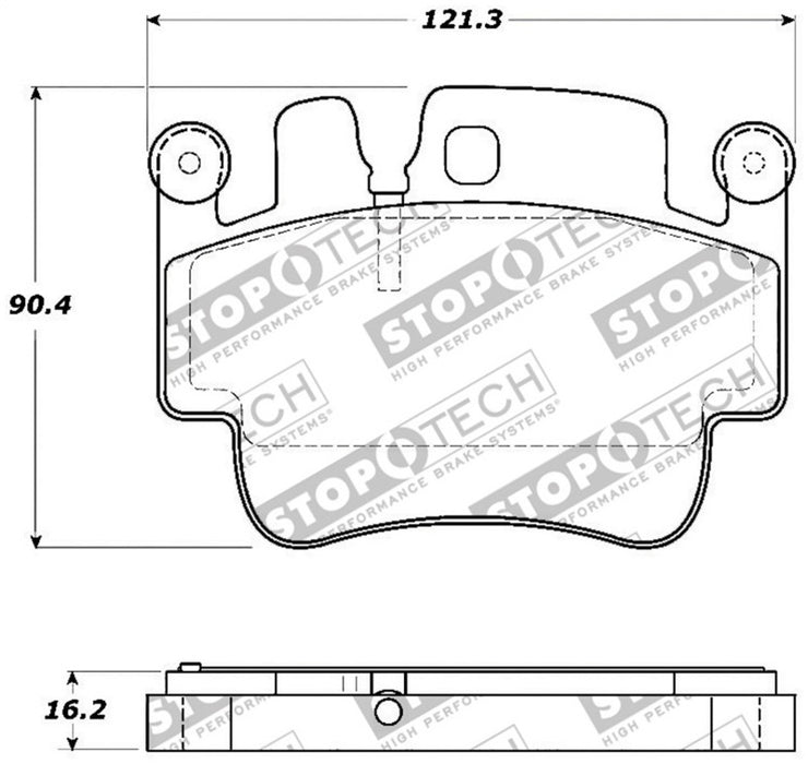 StopTech Street Touring 00-07 Porsche Boxster S / 06-07 Cayman Front Brake Pads 308.0917