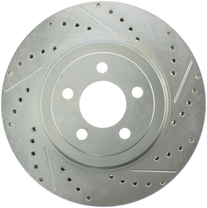 StopTech Select Sport 10-14 Compatible with Dodge Challenger Drilled and Slotted Front Left Brake Rotor 227.63061L