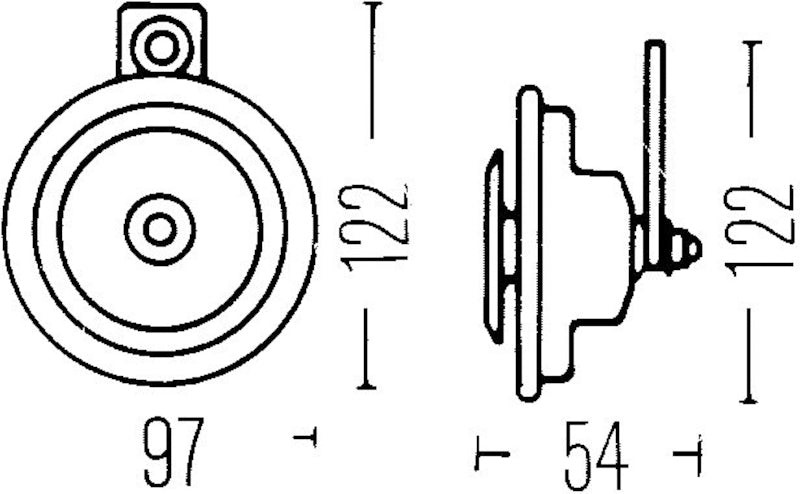 Hella Sharptone Horn Kit 12V 415/350Hz Yellow (3BB922000731 = H31000001) (Min Qty 360) H31000001