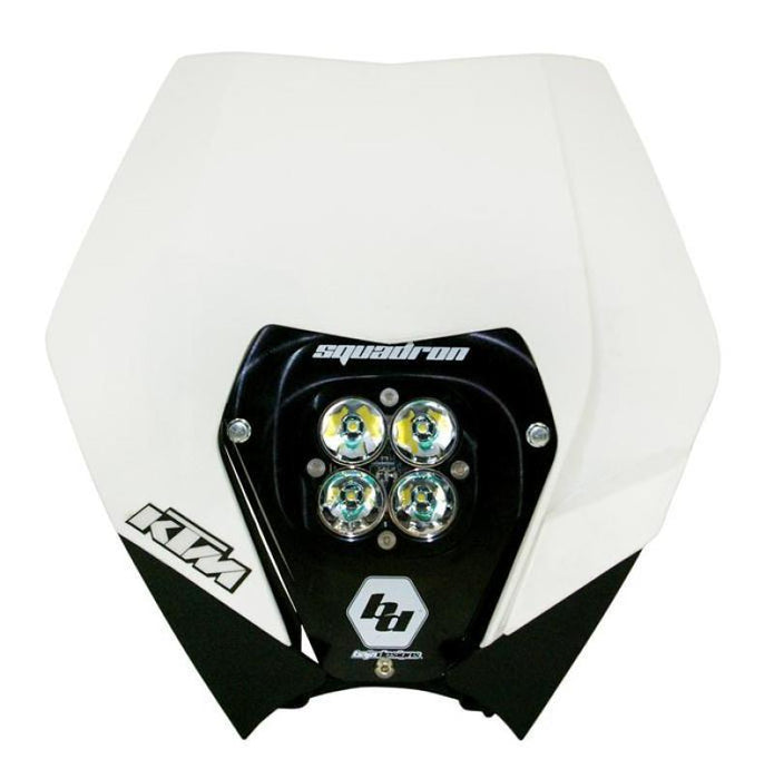 Baja Designs 08-13 KTM Headlight Kit DC w/ Headlight Shell White Squadron Sport 557061