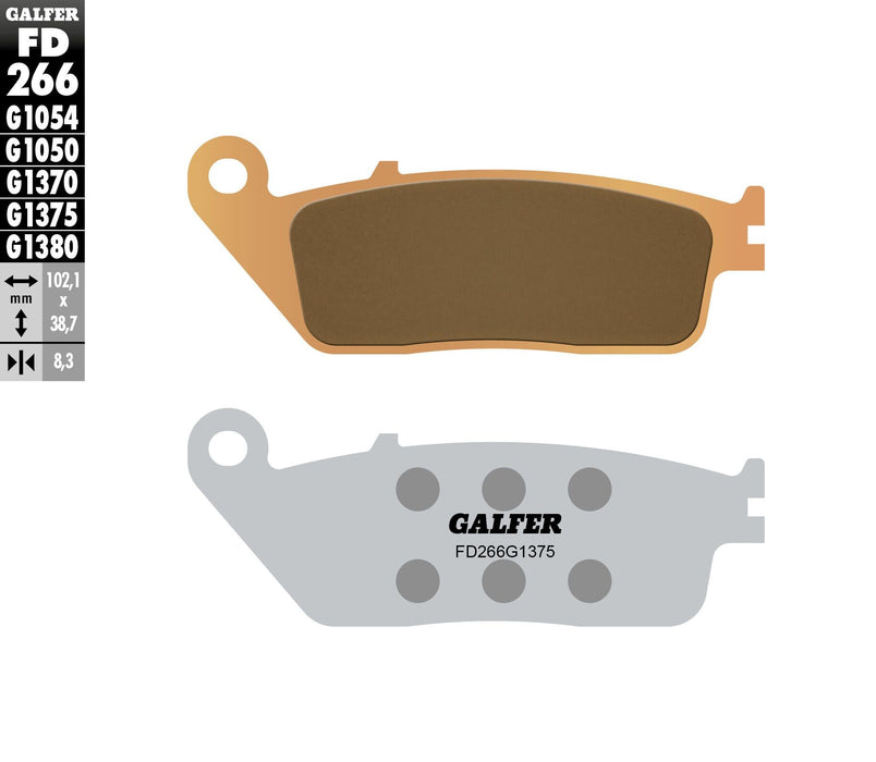 Galfer HH Sintered Ceramic Brake Pads (Front G1375) Compatible with 11-13 Honda CBR250R