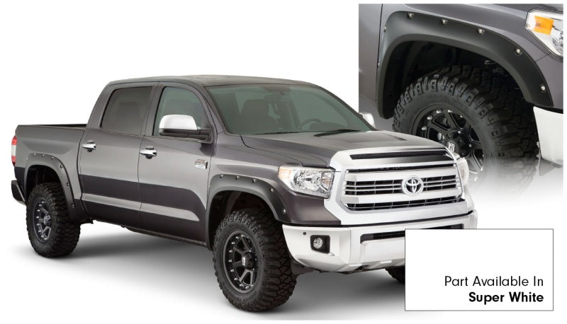 Bushwacker 16-18 Toyota Tundra Fleetside Pocket Style Flares 4pc 66.7/78.7/97.6in Bed Super White 30918-13