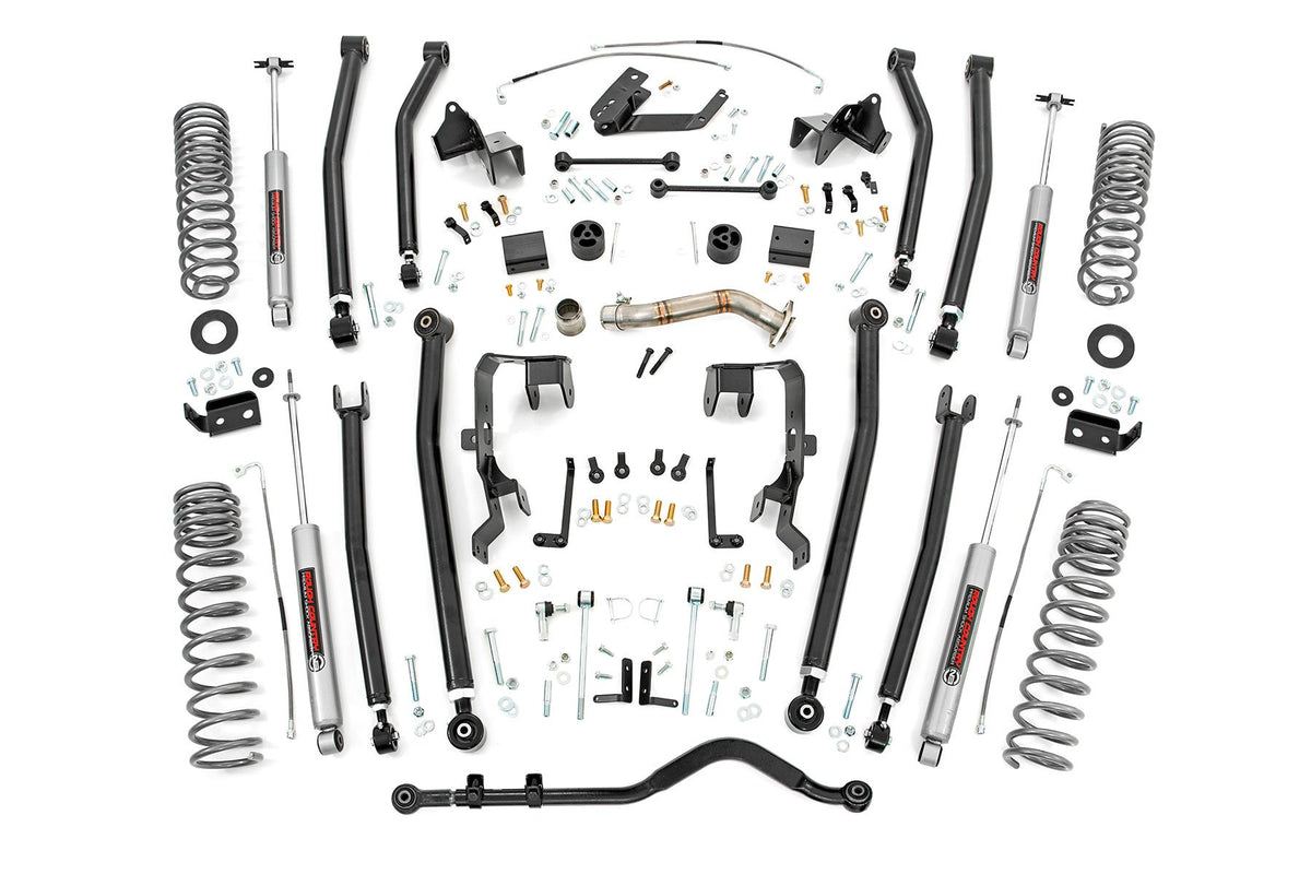 Rough Country 4 Inch Lift Kit Long Arm Fits Jeep Wrangler Jk 4WD (2012-2018) 78630A