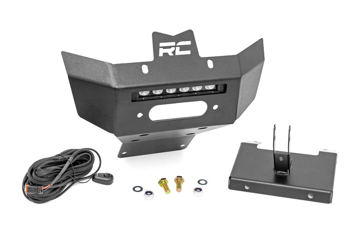 Rough Country Winch Bumper Black Series Led 6" Light Slime Line Fits Can-Am Renegade 97072