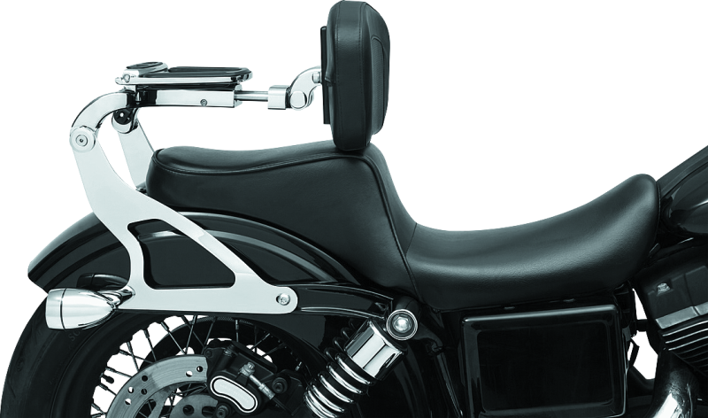 Kuryakyn Fixed Mounts Multi-Purpose Driver & Passenger Backrest 06-17 Dyna Models Chrome 7095