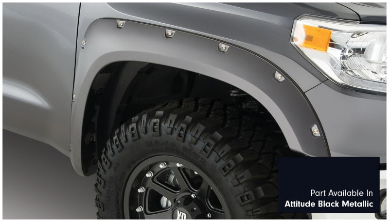 Bushwacker 16-18 Toyota Tundra Fleetside Pocket Style Flares 4pc Midnight Black 30918-43