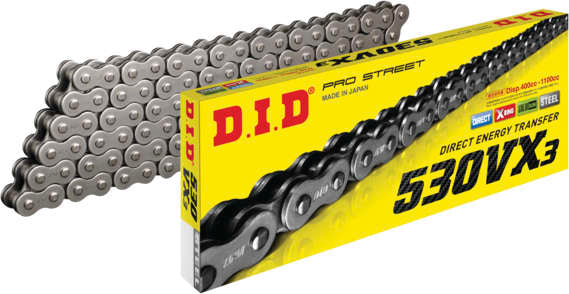 D.I.D 530Vx3 Pro-Street X-Ring Vx3 Series Chain 530VX3X106ZB