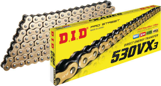 D.I.D 530Vx3 Pro-Street X-Ring Vx3 Series Chain 530VX3G114ZB