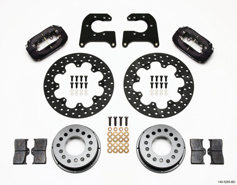 Wilwood Forged Dynalite Rear Drag Kit Drilled Rotor Mopar/Dana 2.36in Off w/Snap Ring Brng 140-5255-BD