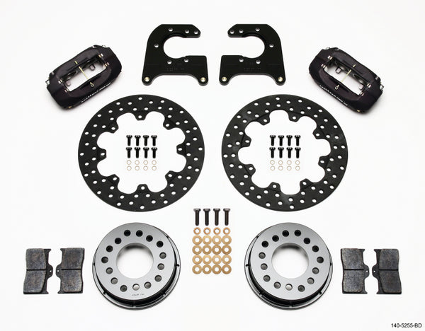Wilwood Forged Dynalite Rear Drag Kit Drilled Rotor Mopar/Dana 2.36in Off w/Snap Ring Brng 140-5255-BD