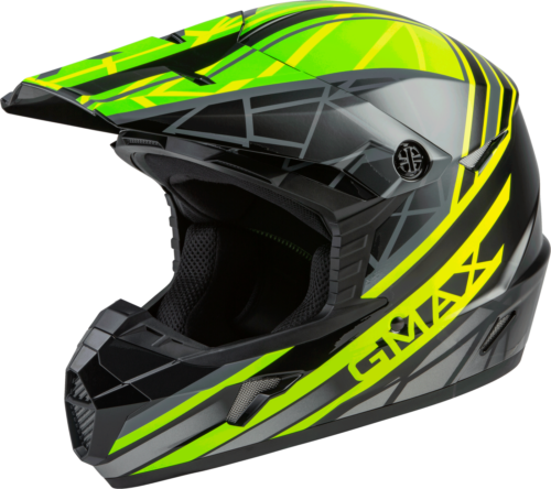 YOUTH MX-46Y OFF-ROAD MEGA HELMET BLACK/HI-VIS/GREY YS