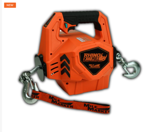 Mile Marker Rhino Pull 1000 Portable Electric Winch W/ Synthetic Rope 71-1000