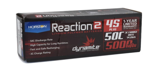 Dynamite Dynb5025Hd Reaction 2.0 7.4V 5000Mah 50C 2S Hardcase Lipo Battery Deans