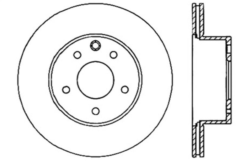 StopTech 06-07 350Z / 05-07 G35 / 06-07 G35X SportStop Slotted & Drilled Rear Left Rotor 127.42088L