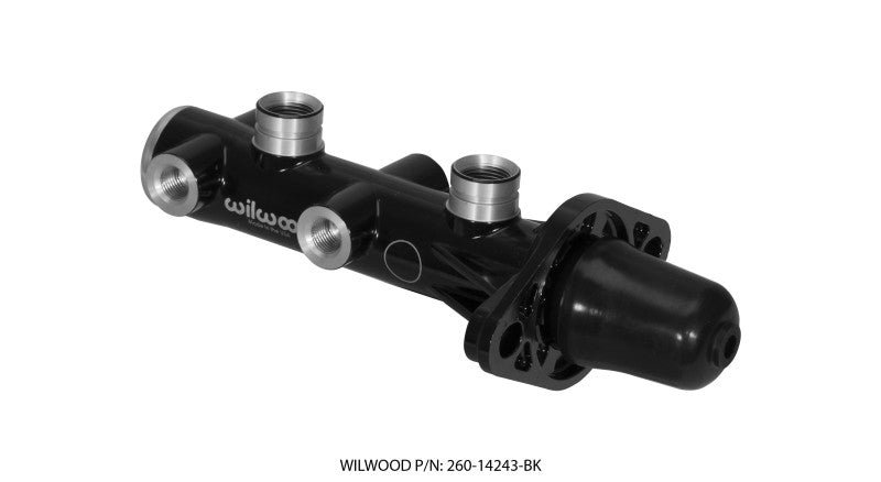 Wilwood Tandem Remote Master Cylinder 1in Bore Black 260-14243-BK