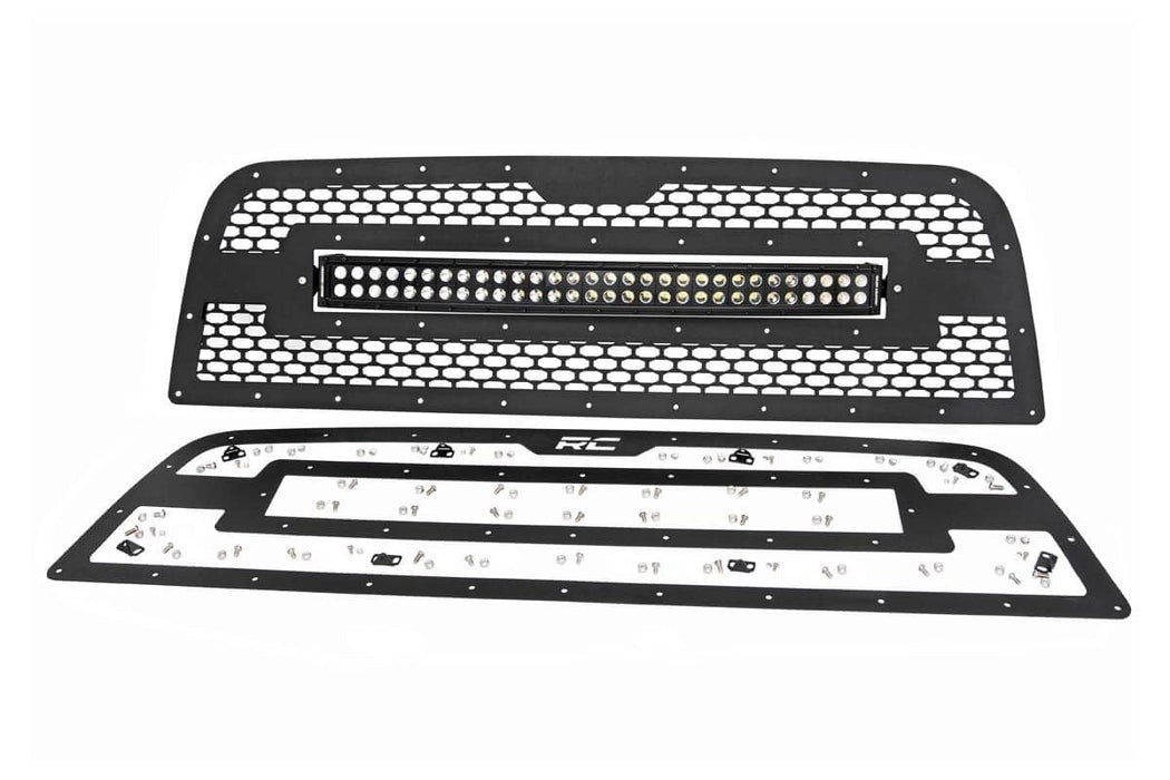Rough Country Mesh Grille 30" Dual Row Led Black Ram 2500/3500 (13-18) 70152