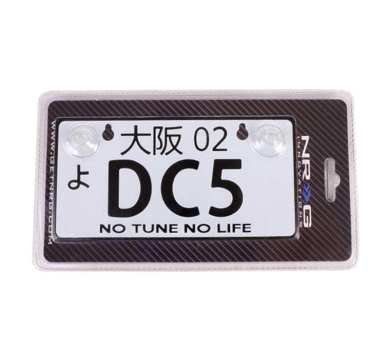 NRG Mini JDM Style Aluminum License Plate (Suction-Cup Fit/Universal) DC5 MP-001-DC5