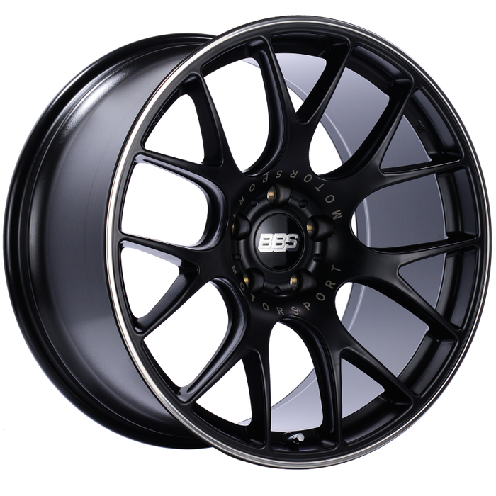 BBS CH-R 20x10.5 5x120 ET35 Satin Black Polished Rim Protector Wheel -82mm PFS/Clip Required CH114BPO