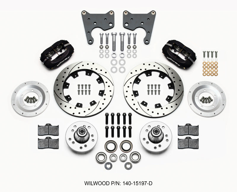 Wilwood Forged Dynalite Front Kit 12.19in Drilled 65-72 CDP C Body -Drum 140-15197-D