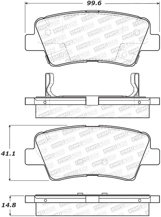 StopTech Street Brake Pads Front 308.1848