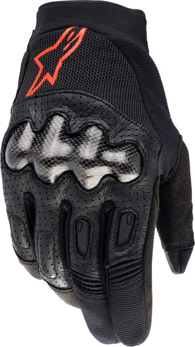 Alpinestars Megawatt Gloves Black/Red Fluo Xl 3565023-1030-XL