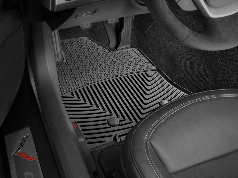 WeatherTech 2014+ Chevrolet Corvette Front Rubber Mats Black W352