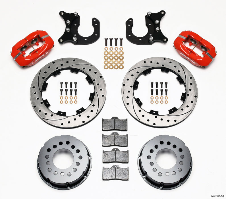 Wilwood Forged Dynalite P/S Rear Kit Drilled Red New Big Ford 2.50in Offset 140-2118-DR