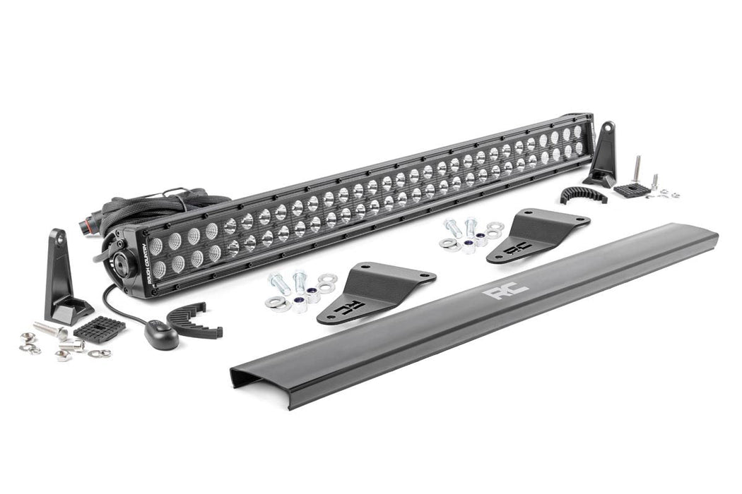 Rough Country LED Light Kit Bumper Mount 30" Black Dual Row Fits toyota4Runner (14-20)