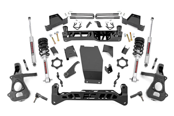 Rough Country 7 Inch Lift Kit Alum/Stamp Steel Fr N3 Fits Chevy/GMC 1500 (14-18) 17432