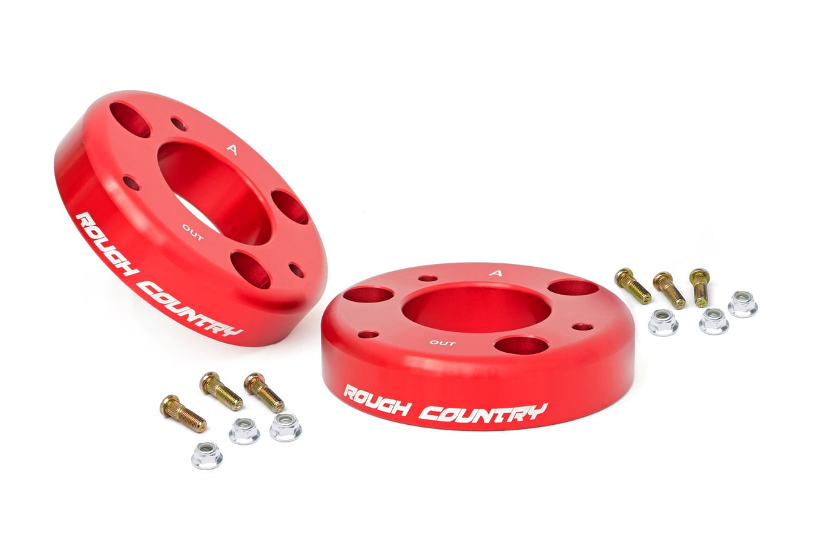Rough Country 2 Inch Leveling Kit Red Fits Ford F-150 (14-23)/Raptor (19-20) 569RED
