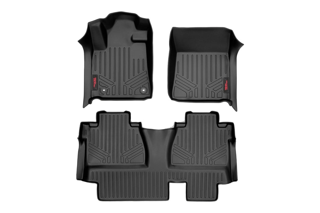 Rough Country Floor Mats FR & RR Double Cab Fits toyotaTundra 2WD/4WD (14-21)