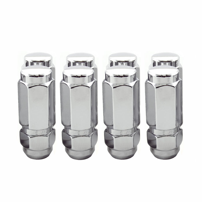 McGard Hex Lug Nut (Cone Seat / Duplex) 9/16-18 / 7/8 Hex / 2.5in. Length (8-Pack) Chrome 64806