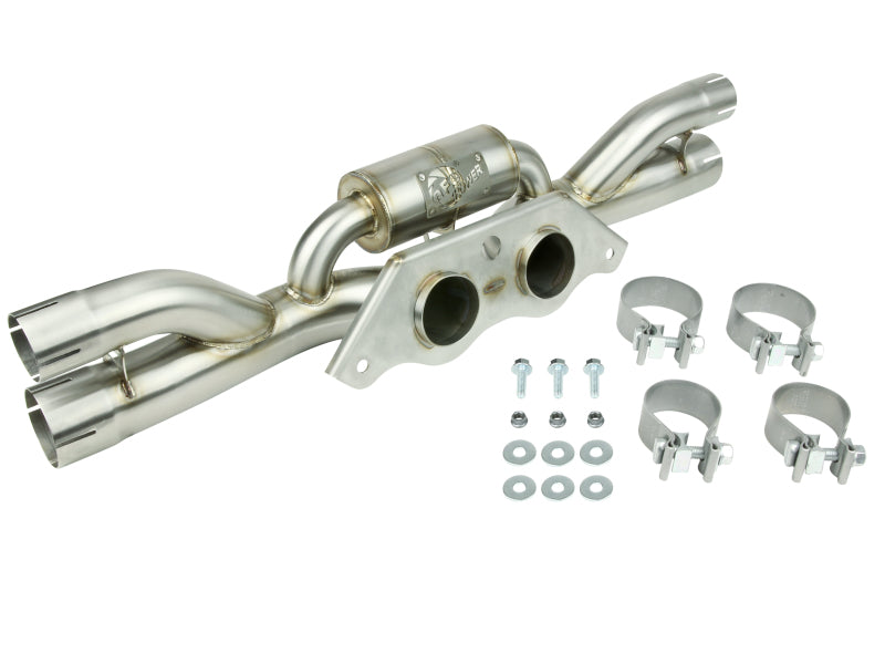 aFe Power MACHForce XP 304 Stainless Secondary Muffler Delete Pipe 14-19 Porsche 911 GT3 3.8L/4.0L 49C36434