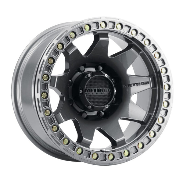 Method MR108 17x9 -44mm Offset 8x6.5 130.81mm CB Gloss Titanium w/BH-H24125-38 Wheel MR10879080844B