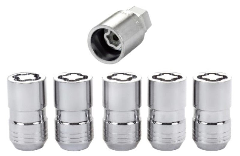 McGard Wheel Lock Nut Set 5pk. (Cone Seat) M14X1.5 / 22mm Hex / 1.639in OAL Chrome 24515