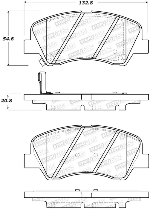 StopTech Street Brake Pads Rear 308.1593