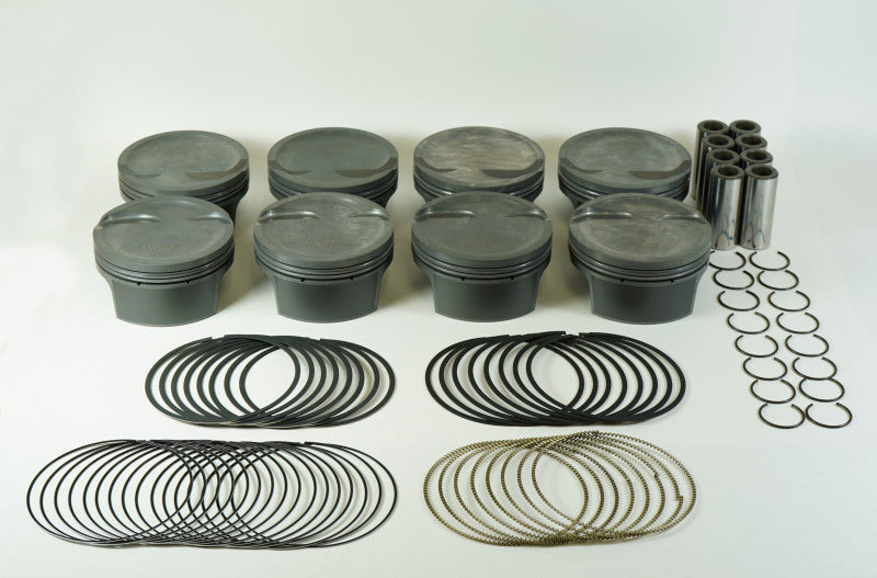 Mahle MS Piston Set GM LS 363ci 3.800in Bore 4in Stroke 6.125in Rod .927 Pin -16cc 9.3 CR Set of 8 930219600