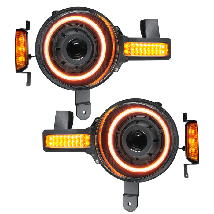 Oracle 2021+ Ford Bronco Oculus Bi-LED Projector Headlights Amber/White Switchback SEE WARRANTY 5886-023