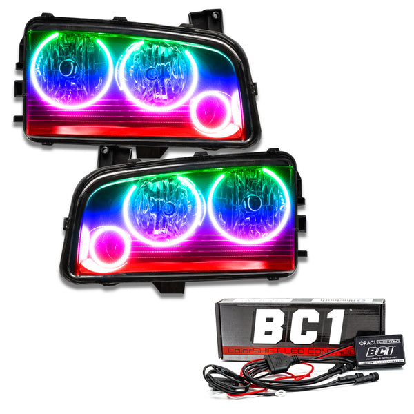 Oracle 05-10 Compatible with Dodge Charger SMD HL (Non-HID) Triple Halo ColorSHIFT w/ BC1 Cntrl SEE WARRANTY 8197-335