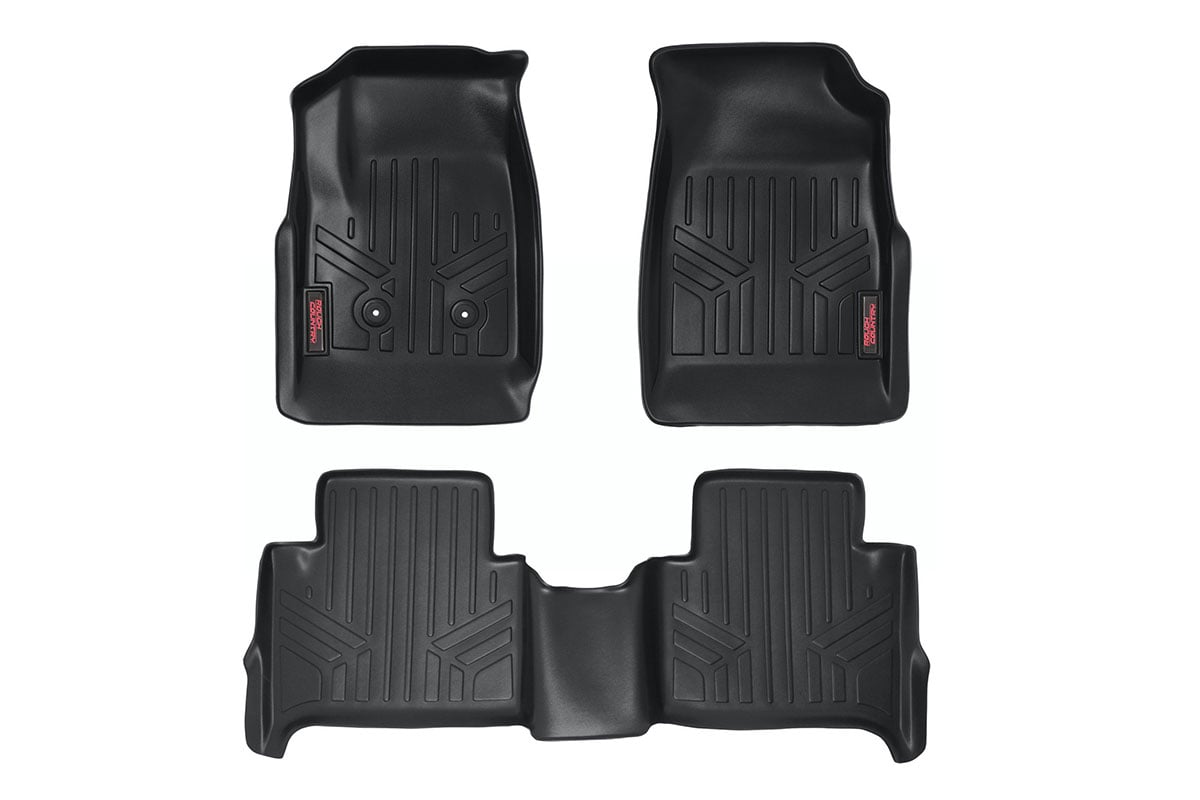 Rough Country Floor Mats Fr & Rr Crew Fits Chevy/GMC Canyon/Colorado (15-22) M-21513