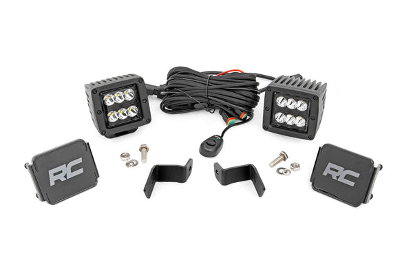 Rough Country Led Light Ditch Mount 2" Black Pair Spot Fits Ford F-150 (15-23)/F-150 Lightning (2022) 71028