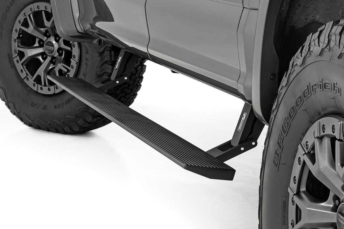Rough Country Power Running Boards Lighted Crew Cab Fits Ford F-150/F-150 Lightning/Raptor/Super Duty (15-23) PSR71520