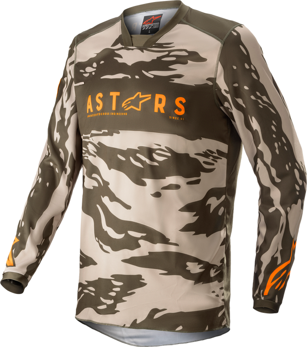 Alpinestars Youth Racer Tactical Jersey Mltry/Sand Camo/Tange Yl (3771222-6840-L)