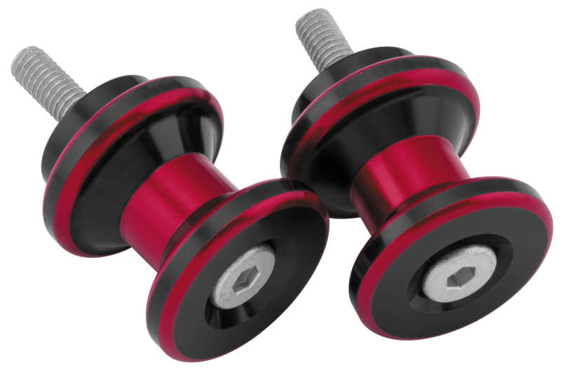 Bikemaster Dual-Color Aluminum Swingarm Spools YC-805-8-RED