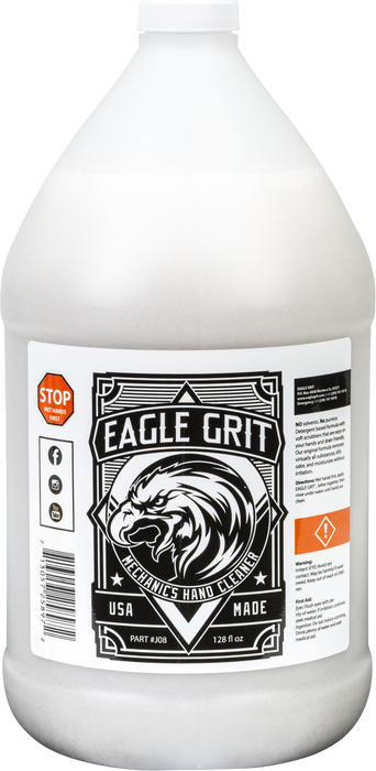 Eagle Grit Heavy Duty Industrial Hand Cleaner for Auto Grease, Dirt, Oil, Paint - Eco-Friendly Moisturizing Silica Formula - (1 Gallon Hand Pump Jug)